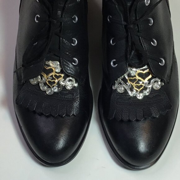 Ariat Heritage Kiltie Women's Size 6.5M Black Leather Western Roper Boots - Picture 5 of 10